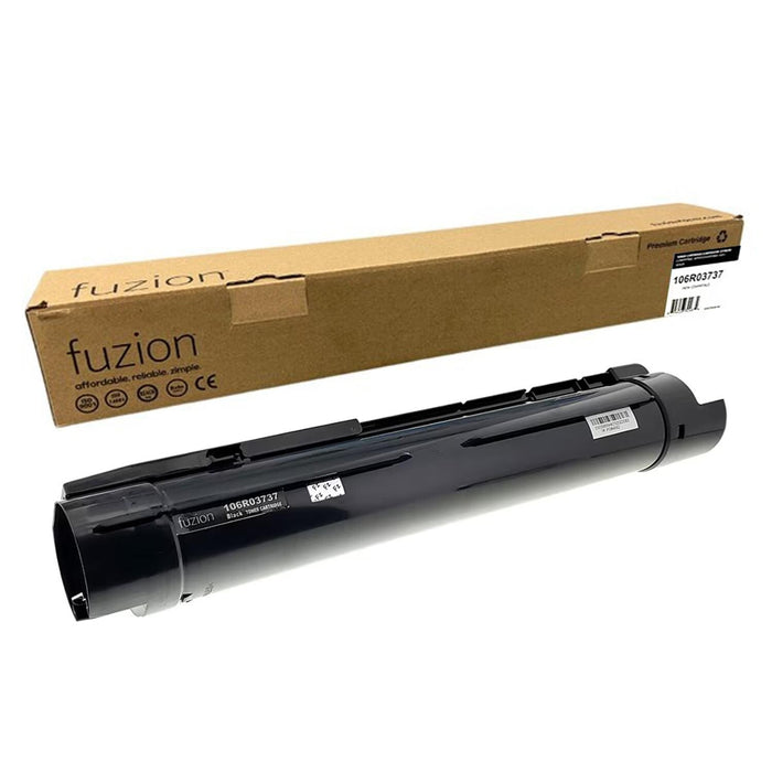 Black cartridge included in Fuzion 106R03737 CMYK Toner Set for VersaLink C7020 (4-Pack)