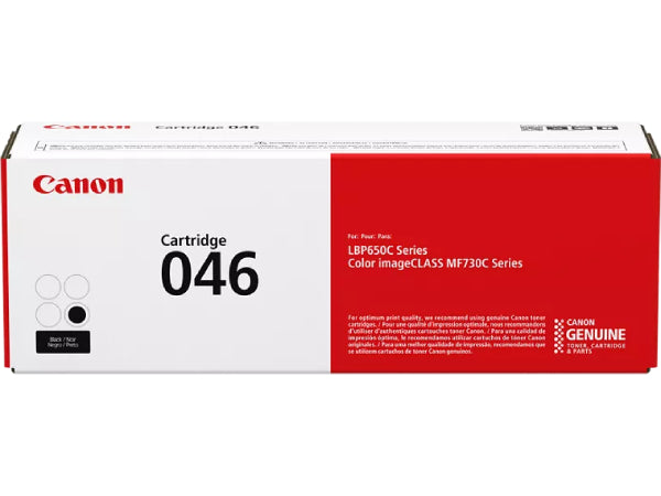 Canon 046 Black Toner Cartridge, Standard Yield (1250C001)