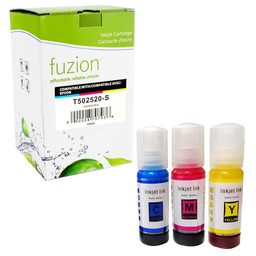 Fuzion Compatible Inkjet Bottle Combo - C/M/Y for Epson T502520-S