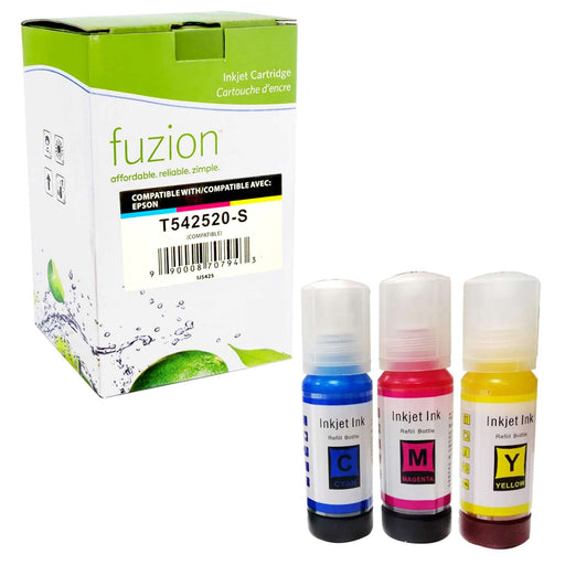 Fuzion Compatible Inkjet Bottle Combo - C/M/Y for Epson T542520-S