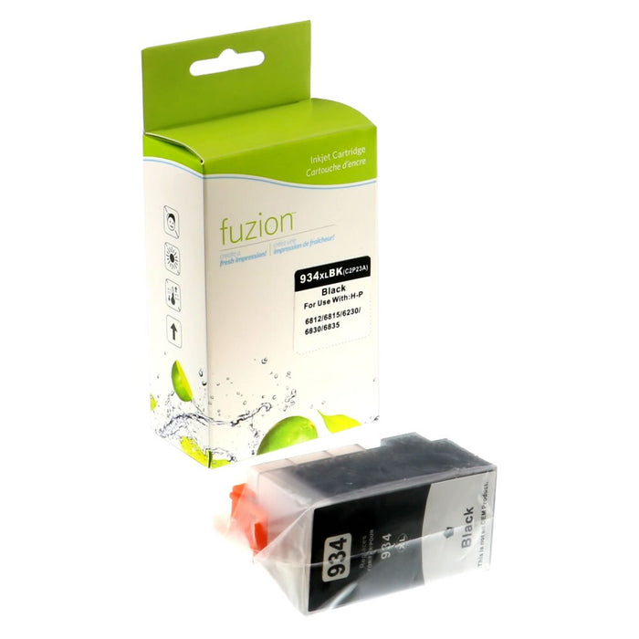 Black cartridge included in Fuzion #934XL CMYK Ink Set for HP Officejet 6812 (4-Pack)