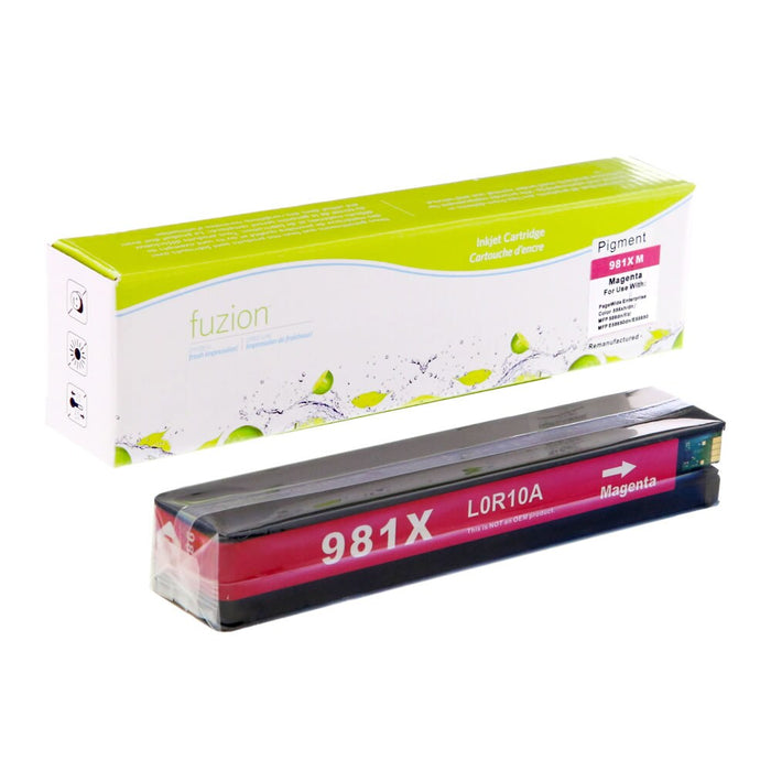 Magenta cartridge included in Fuzion High Yield L0R12A CMYK Ink Set for HP PageWide Enterprise Color MFP 586DN (4-Pack)