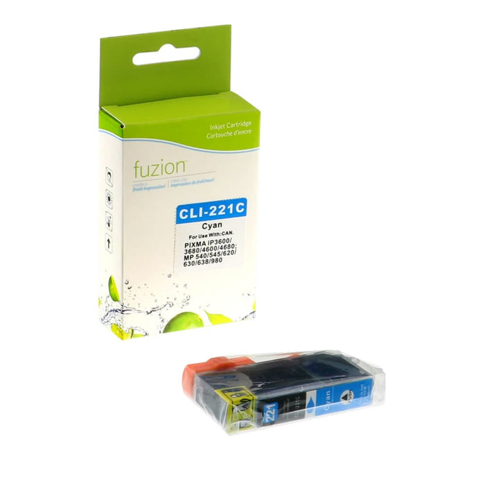 Cyan cartridge included in Fuzion CLI-221 CMYK Ink Set for PIXMA IP3600 (4-Pack)