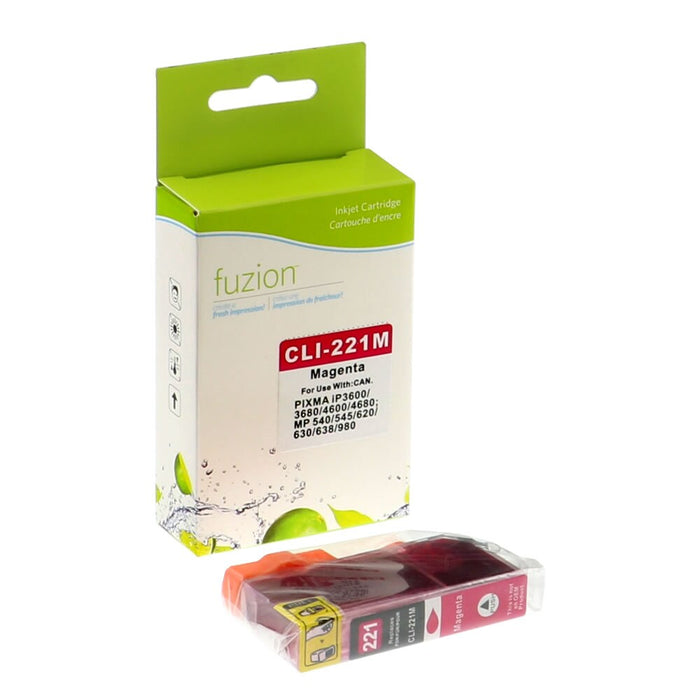 Magenta cartridge included in Fuzion CLI-221 CMYK Ink Set for PIXMA IP3600 (4-Pack)