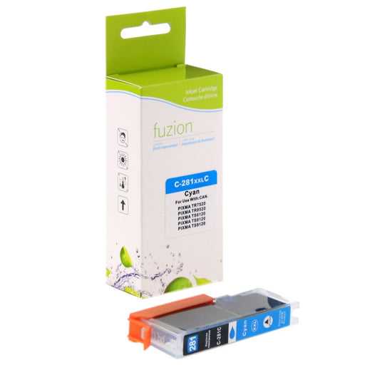 Cyan cartridge included in Fuzion CLI-281XXL CMYK Ink Set for PIXMA TR7500 SERIES (4-Pack)