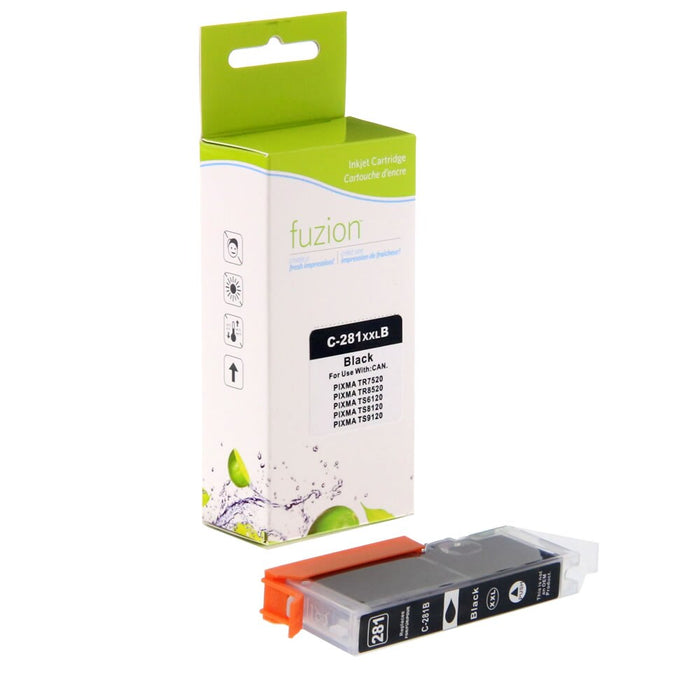 Black cartridge included in Fuzion CLI-281XXL CMYK Ink Set for PIXMA TR7500 SERIES (4-Pack)