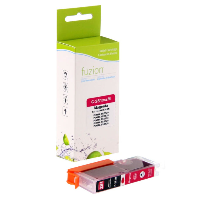 Magenta cartridge included in Fuzion CLI-281XXL CMYK Ink Set for PIXMA TR7500 SERIES (4-Pack)