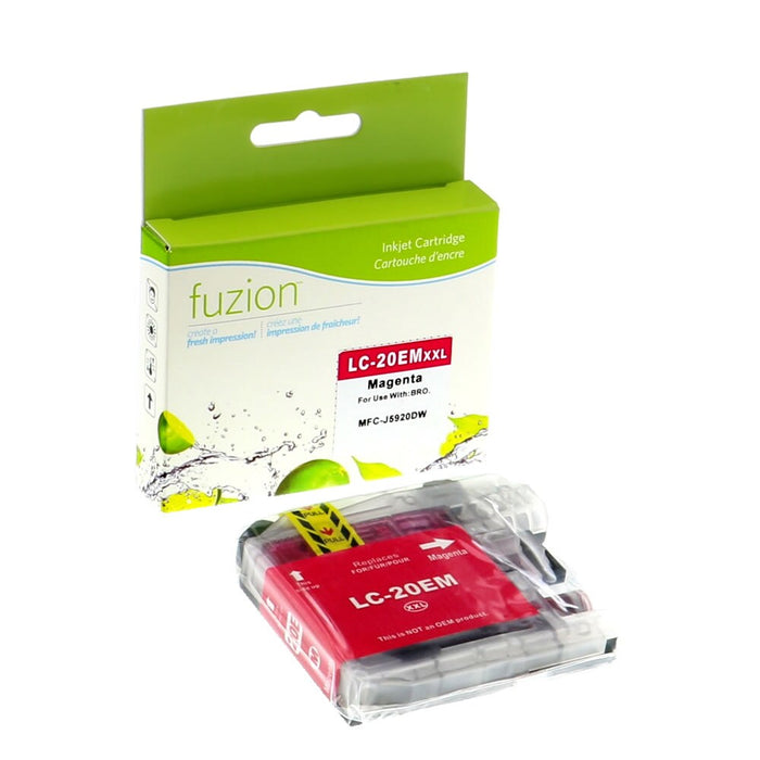 Magenta cartridge included in Fuzion LC20E CMYK Ink Set for MFC-J5920DW (4-Pack)