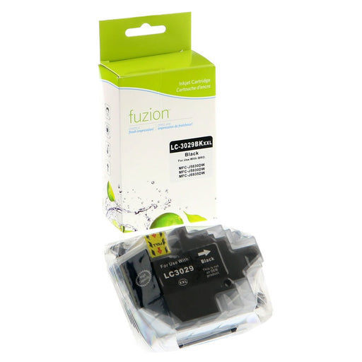 Black cartridge included in Fuzion LC3029 CMYK Ink Set for MFC-J5830DW (4-Pack)