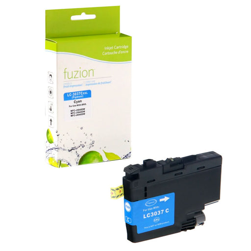 Cyan cartridge included in Fuzion High Yield LC3037 CMYK Ink Set for MFC-J5845DW (4-Pack)