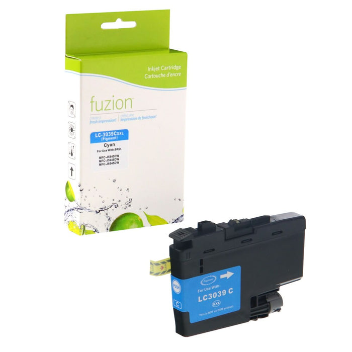 Cyan cartridge included in Fuzion High Yield LC3039 CMYK Ink Set for MFC-J5845DW (4-Pack)