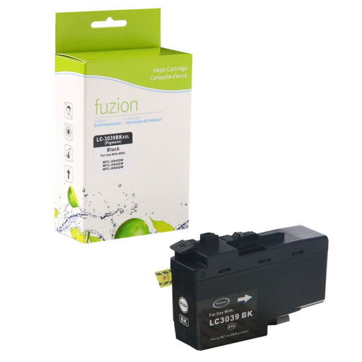Black cartridge included in Fuzion High Yield LC3039 CMYK Ink Set for MFC-J5845DW (4-Pack)