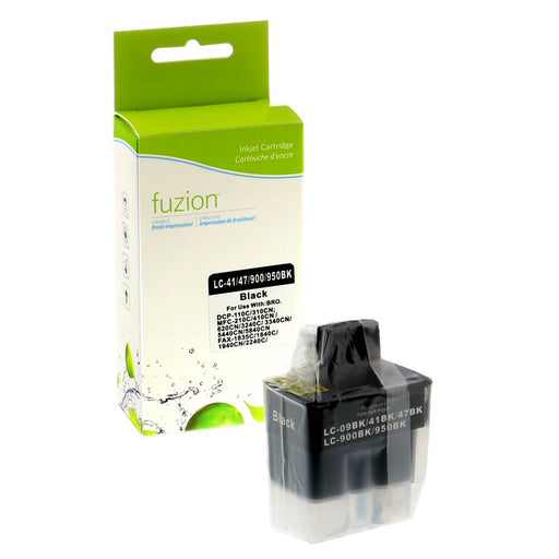 Black cartridge included in Fuzion LC41 CMYK Ink Set for Fax 1840C (4-Pack)