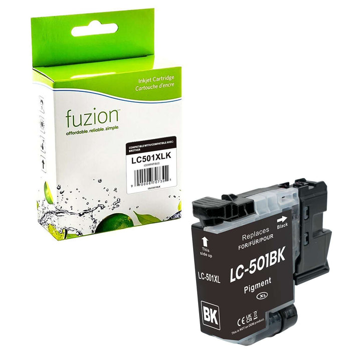 Fuzion Compatible Inkjet - Black for Brother LC501XLKS