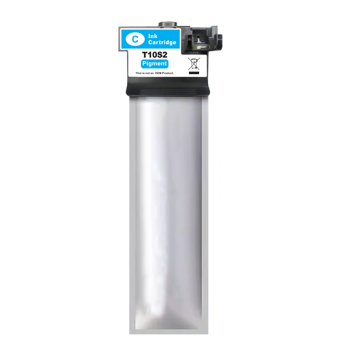 Cyan cartridge included in Fuzion High Yield T10S CMYK Ink Set for Workforce Pro WF-C5390 (4-Pack)