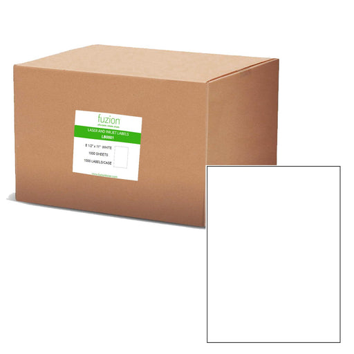 Laser/Inkjet Labels - 8 1/2" x 11" - White - 1,000 Pack