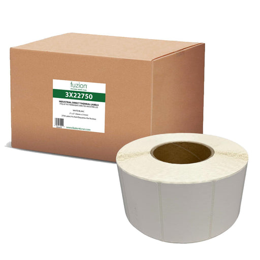 Industrial Direct Thermal Labels - 3" x 2" - White - 2750 Roll