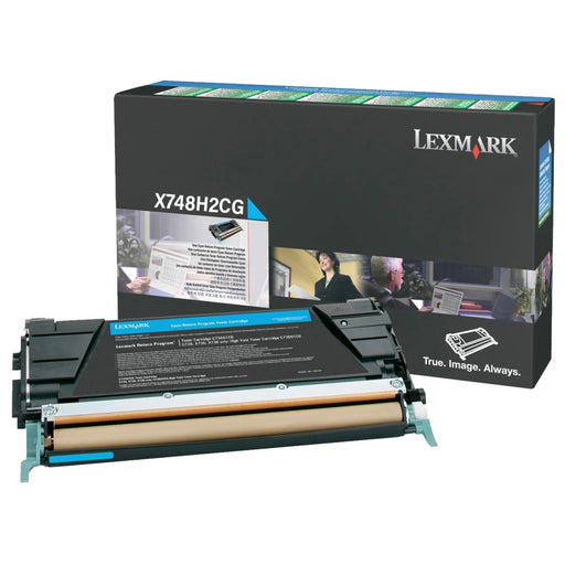 Lexmark X748 Cyan Return Program Toner Cartridge, High Yield (X748H1CG)
