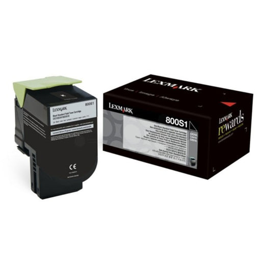Lexmark 80C0S10 Black Toner Cartridge, Standard Yield (80C0S10)