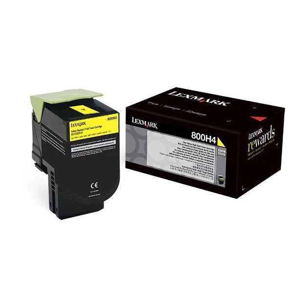 Lexmark 80C0H40 High Yield Yellow Toner Cartridge