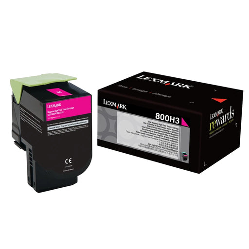 Lexmark 800H3 Magenta Toner Cartridge - Standard Yield (80C0H30)