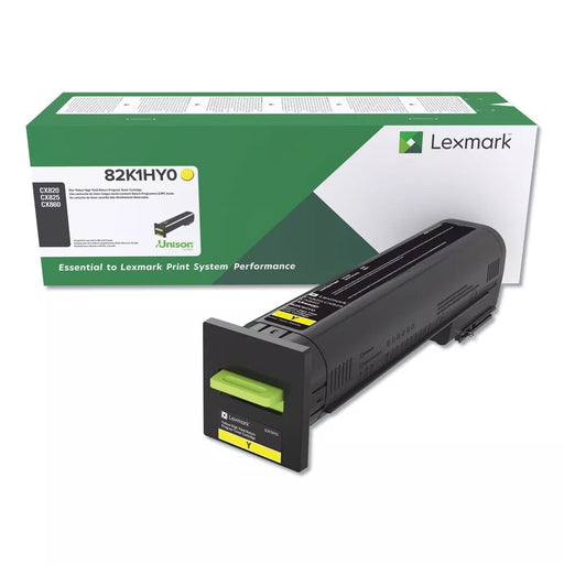 Lexmark CX820 Yellow High Yield Return Program Toner Cartridge (82K1HY0)