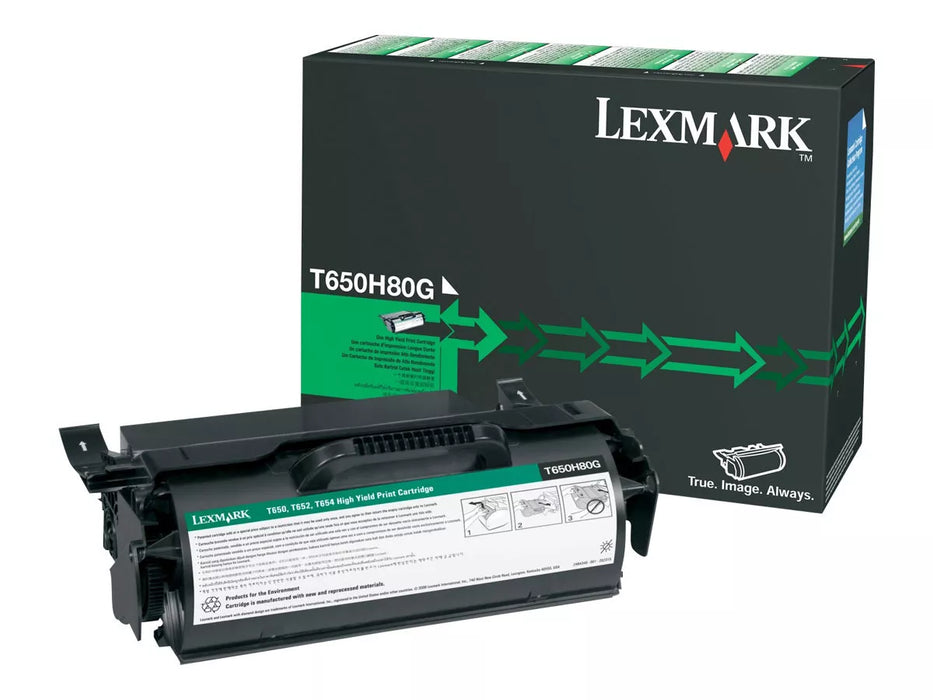 Lexmark Laser Toner Cartridge, Black, High Yield (T650H80G) – Compatible Printer Supply – Get Toner Canada