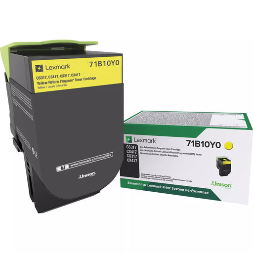 Lexmark CS/X317/417/517 Yellow Return Program Toner Cartridge (71B10Y0)
