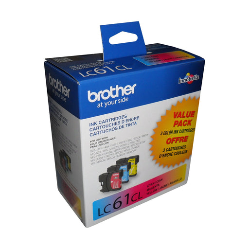 Brother LC61 Innobella Colour Ink Cartridges, 3 Pack