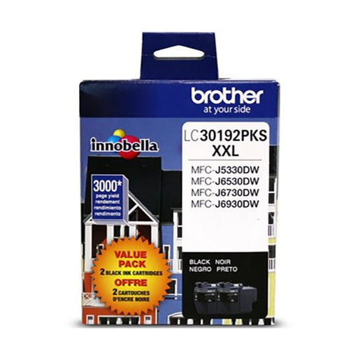 Brother Black Ink Cartridge, Super High Yield, 2 Pack (LC30192PKS)