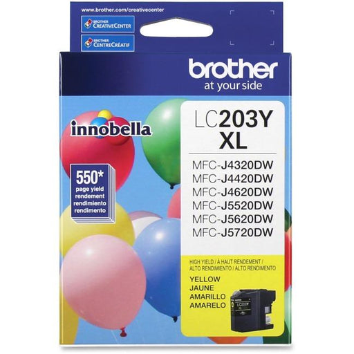 Brother LC203 Yellow Ink Cartridge, High Yield (LC203YS)